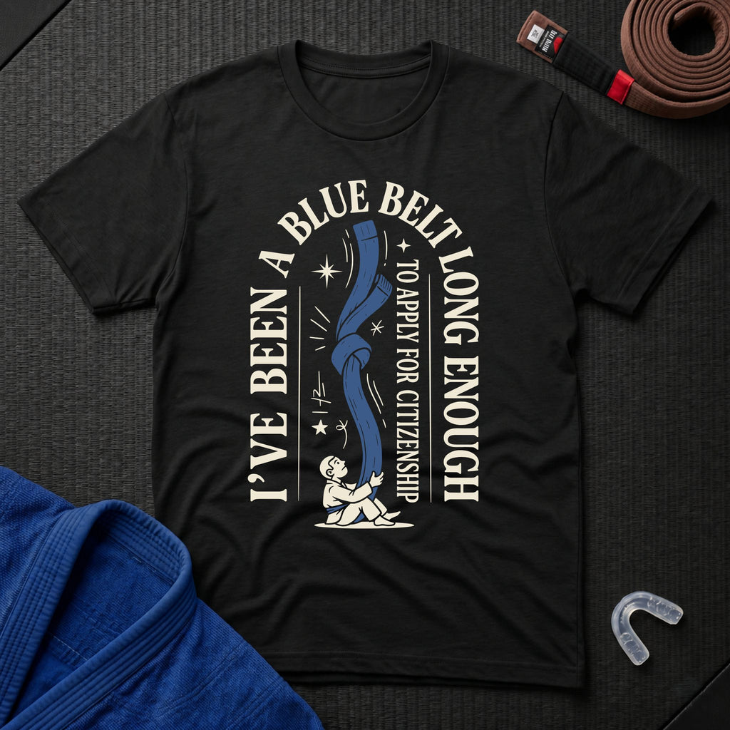 Blue Belt For Long Enough T-Shirt