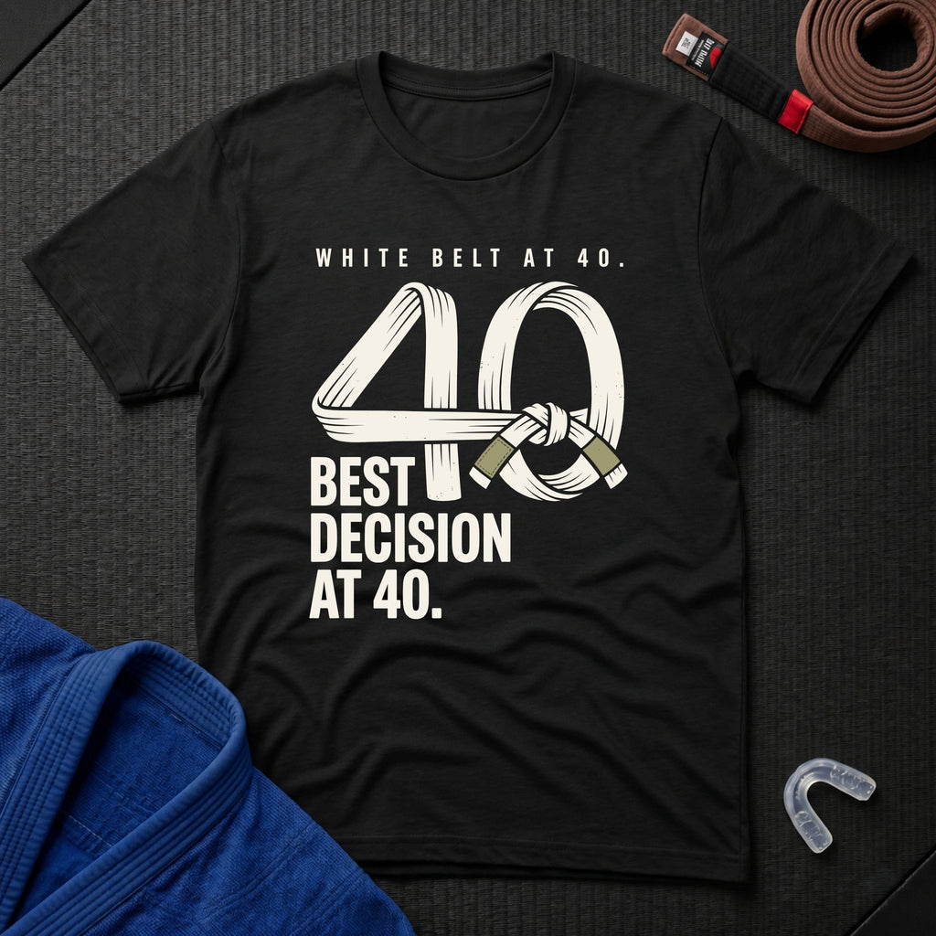 White Belt At 40 T-Shirt