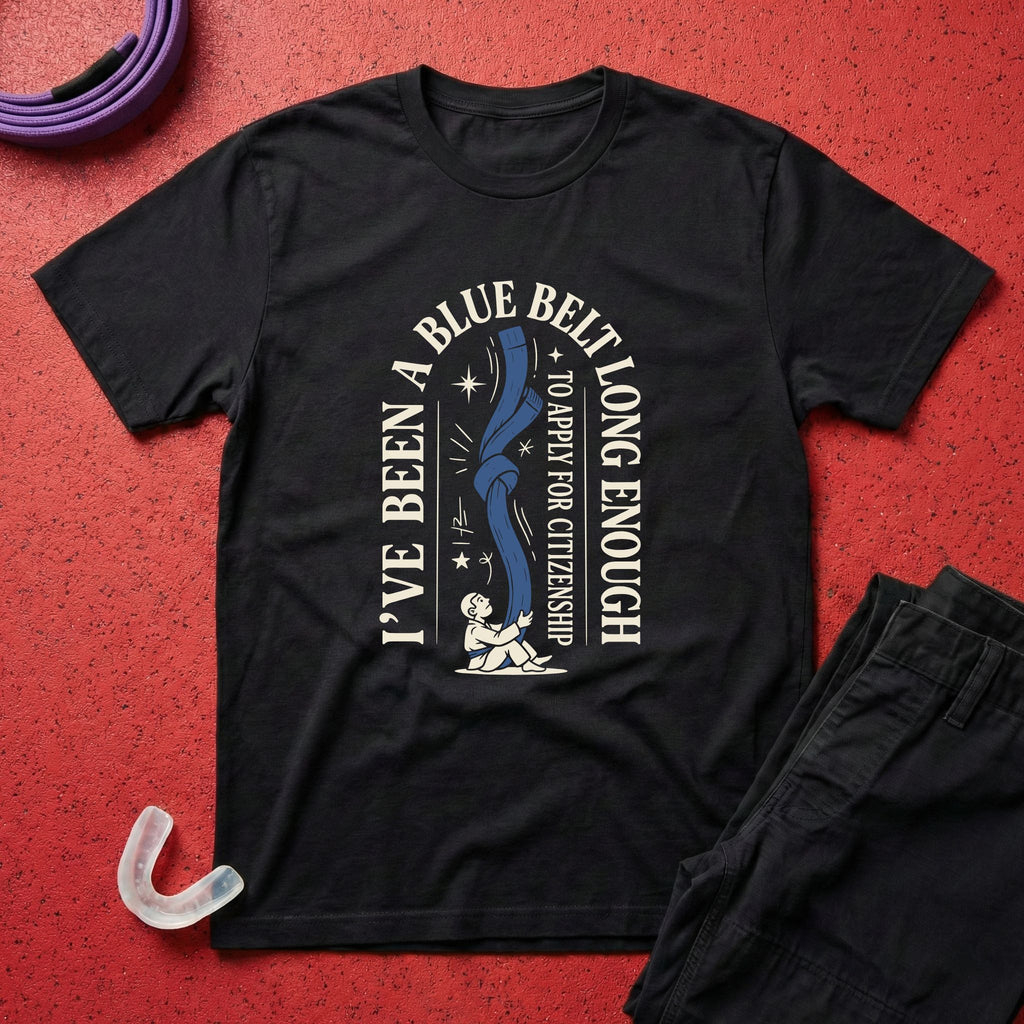 Blue Belt For Long Enough T-Shirt