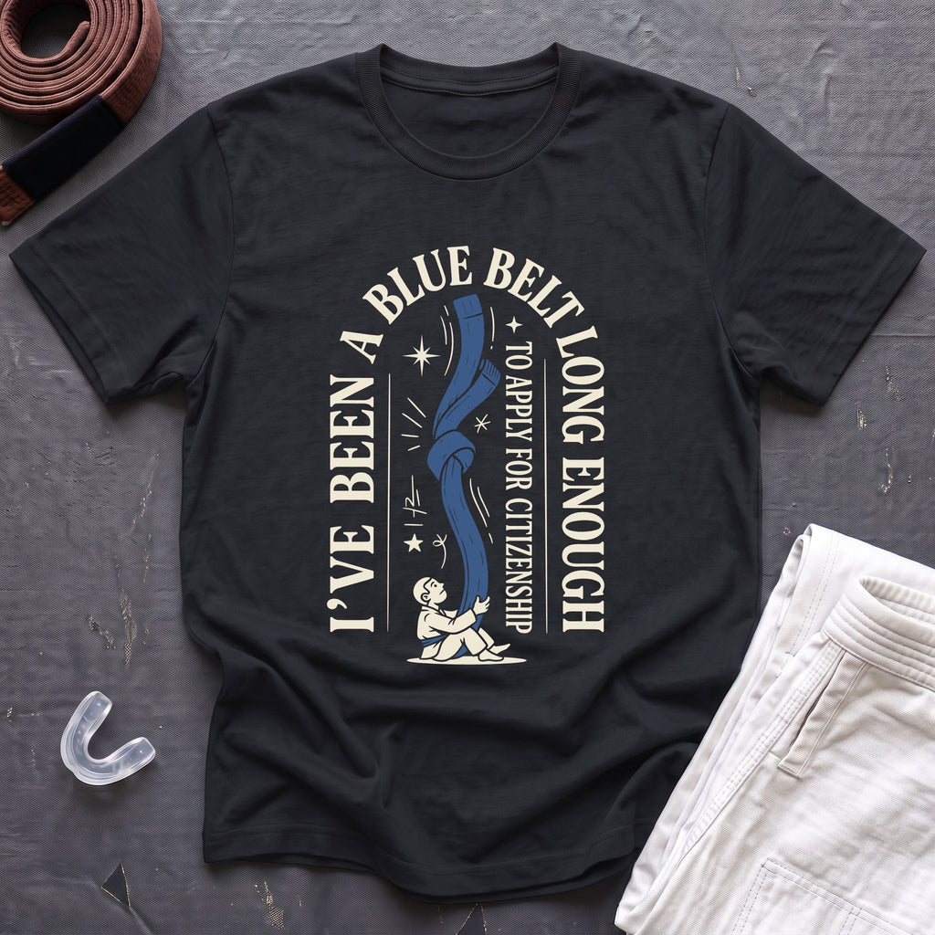 Blue Belt For Long Enough T-Shirt