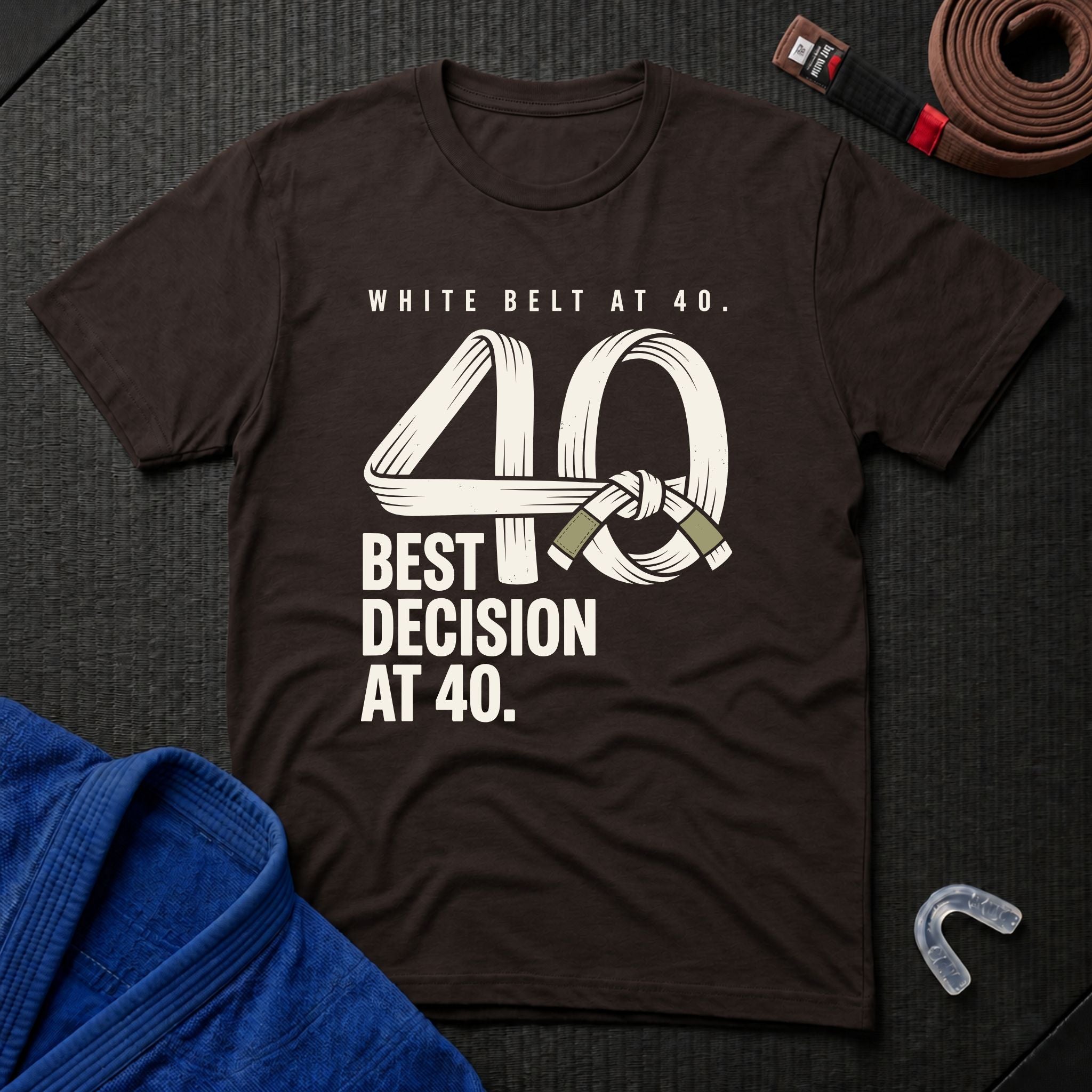 White Belt At 40 T-Shirt