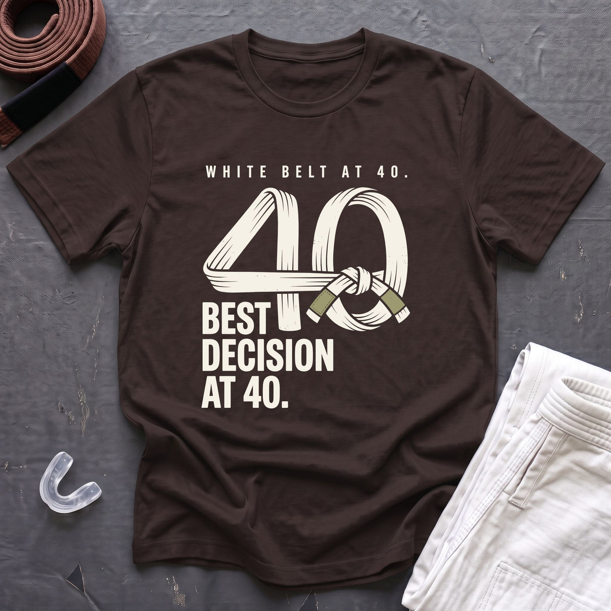 White Belt At 40 T-Shirt