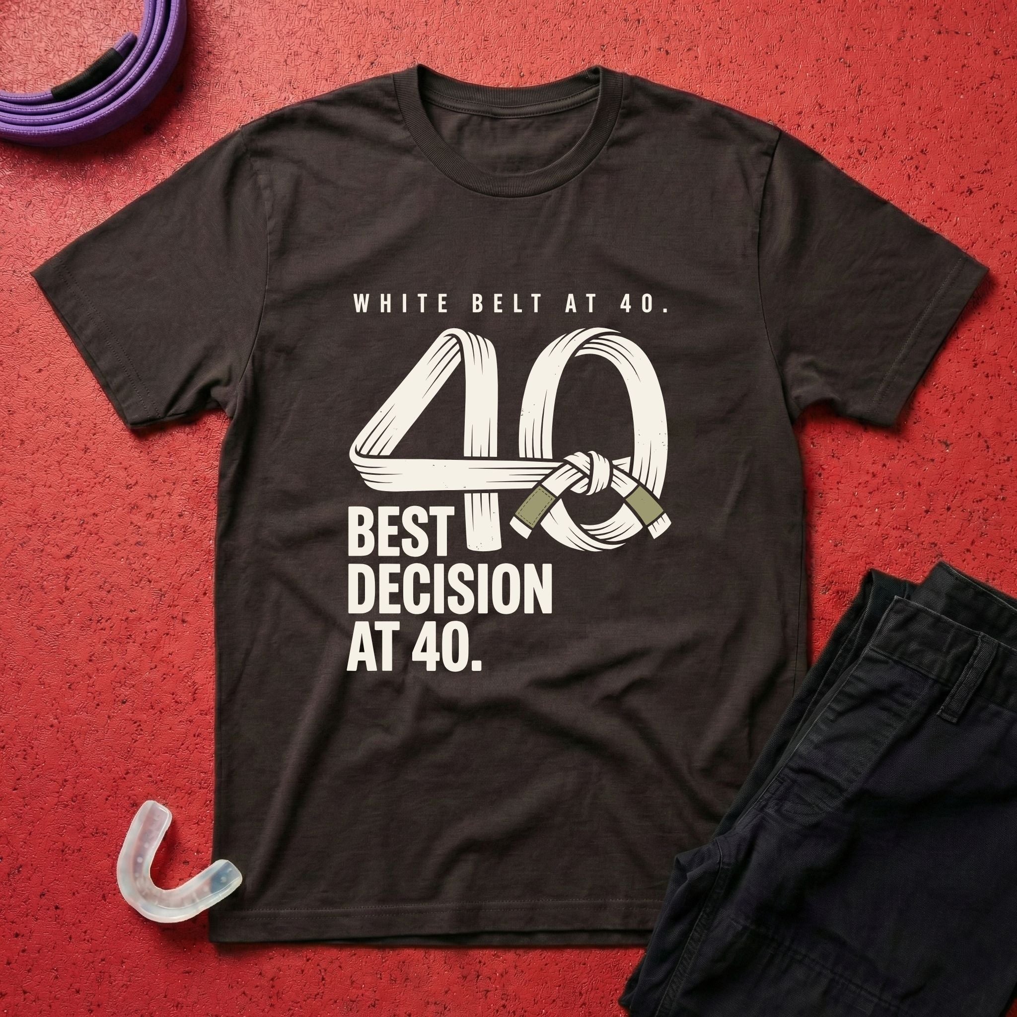 White Belt At 40 T-Shirt