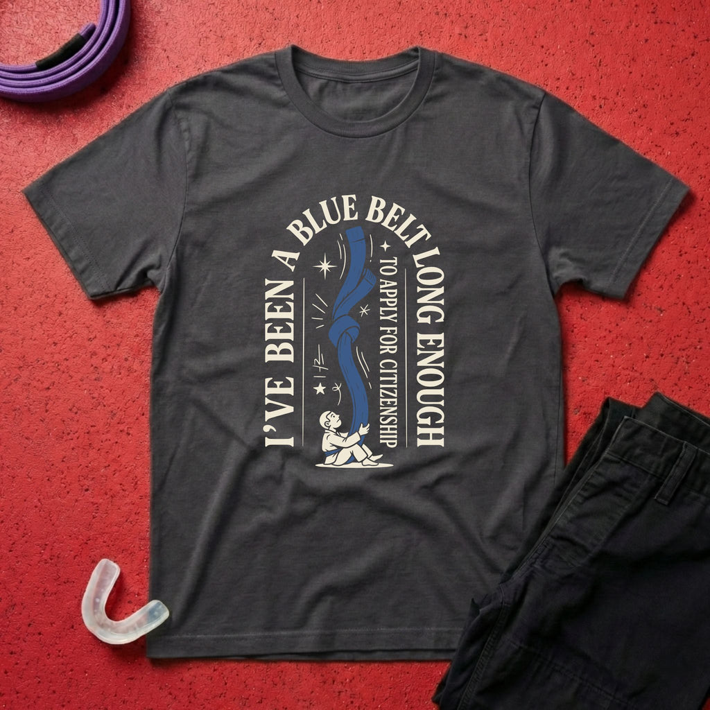 Blue Belt For Long Enough T-Shirt