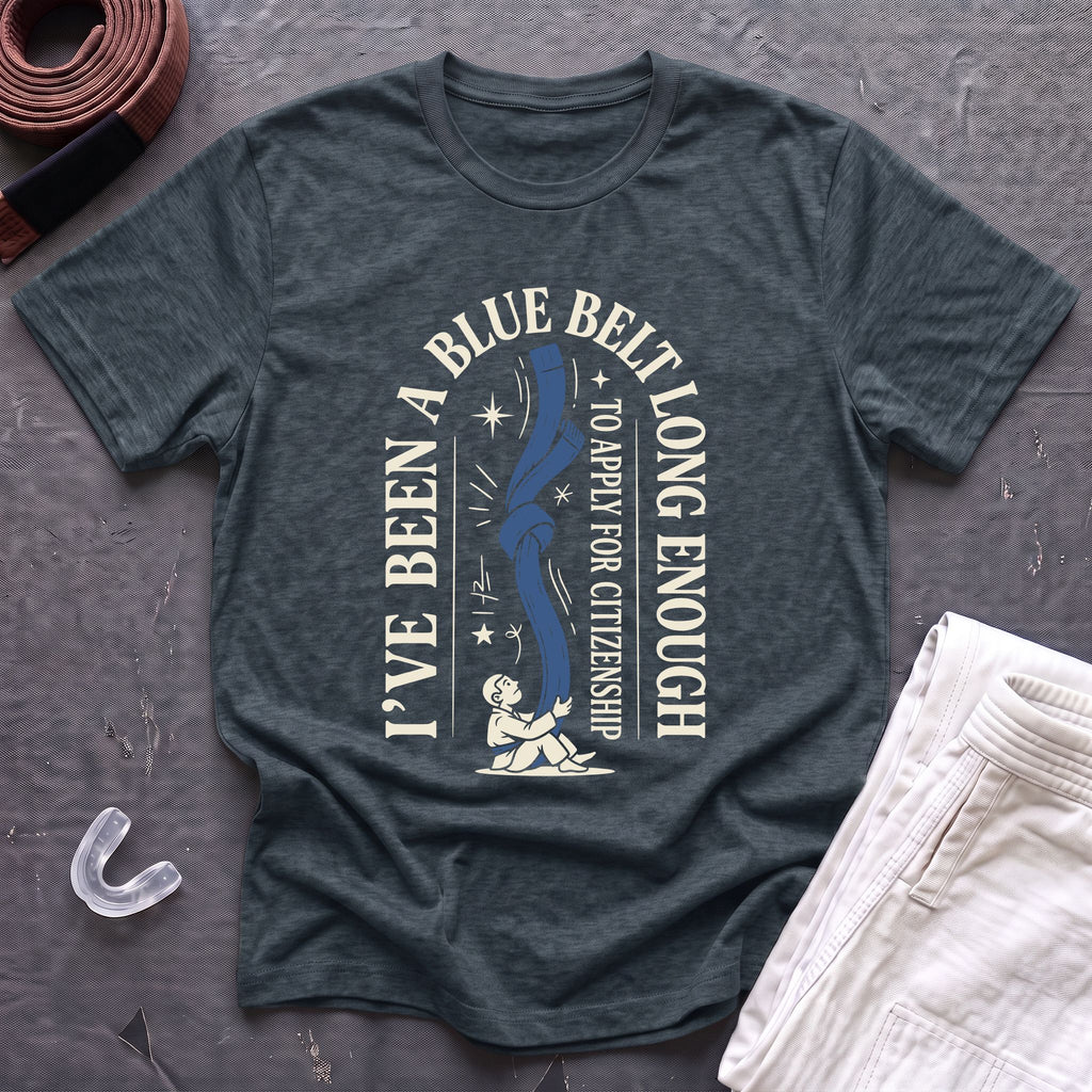 Blue Belt For Long Enough T-Shirt