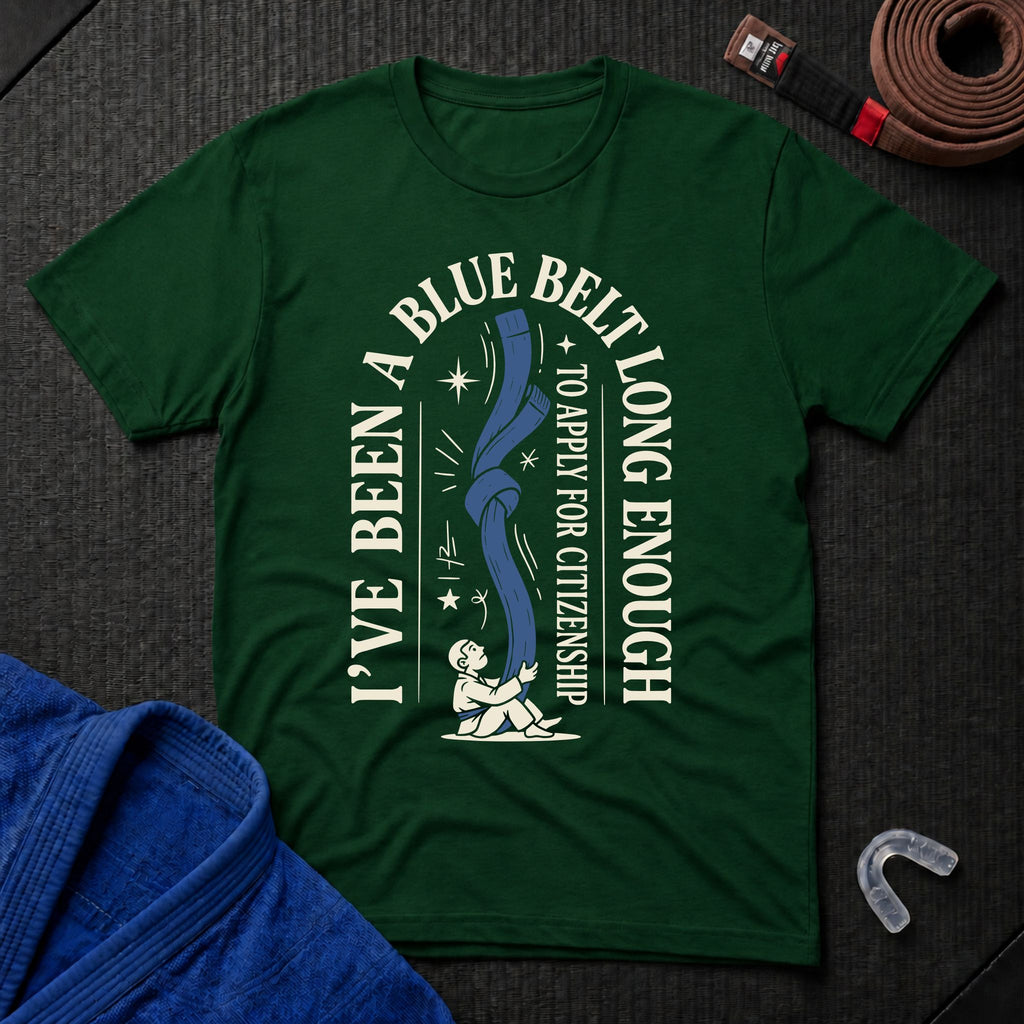 Blue Belt For Long Enough T-Shirt