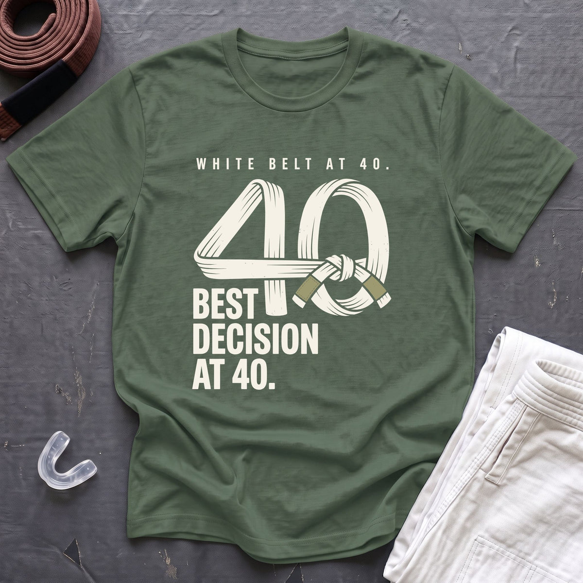 White Belt At 40 T-Shirt