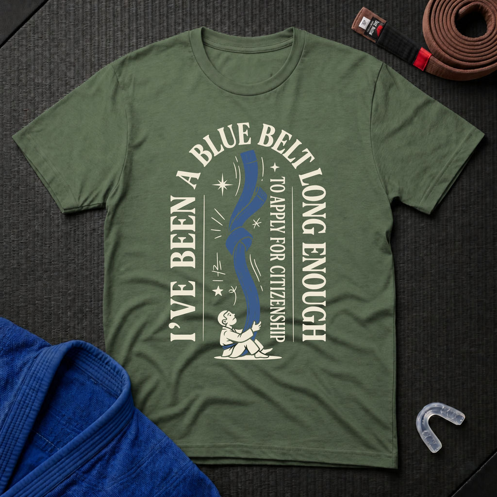 Blue Belt For Long Enough T-Shirt