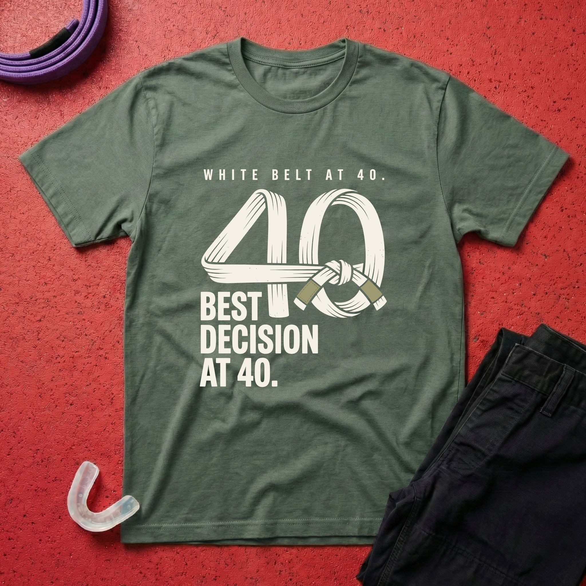 White Belt At 40 T-Shirt