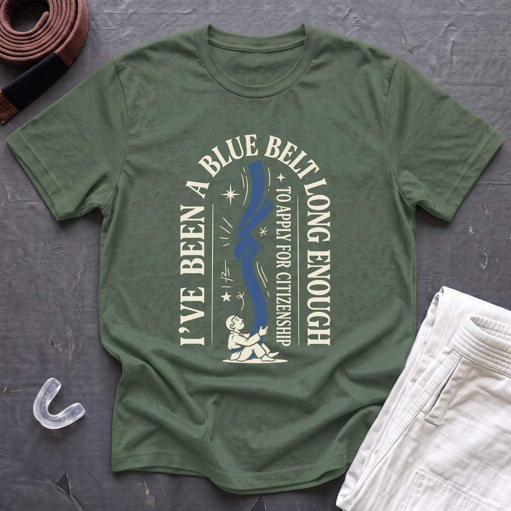 Blue Belt For Long Enough T-Shirt