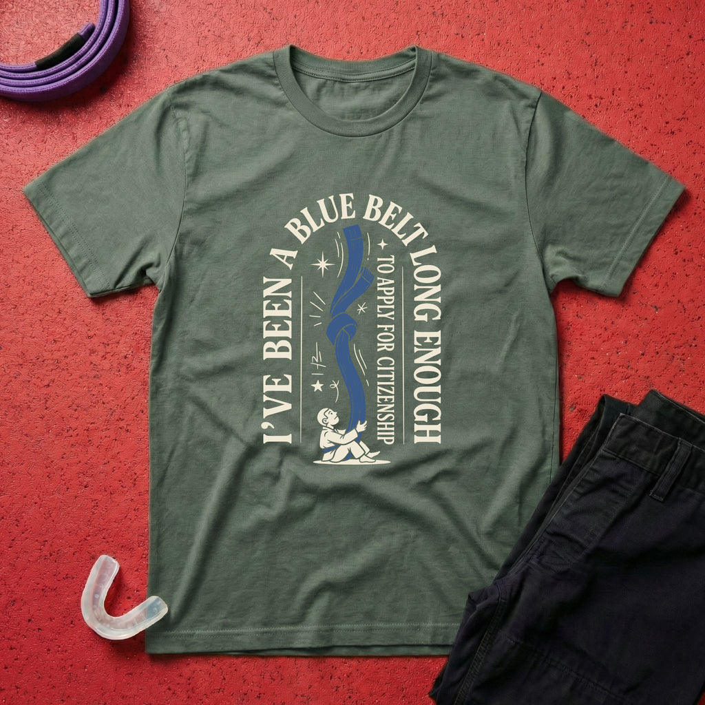 Blue Belt For Long Enough T-Shirt