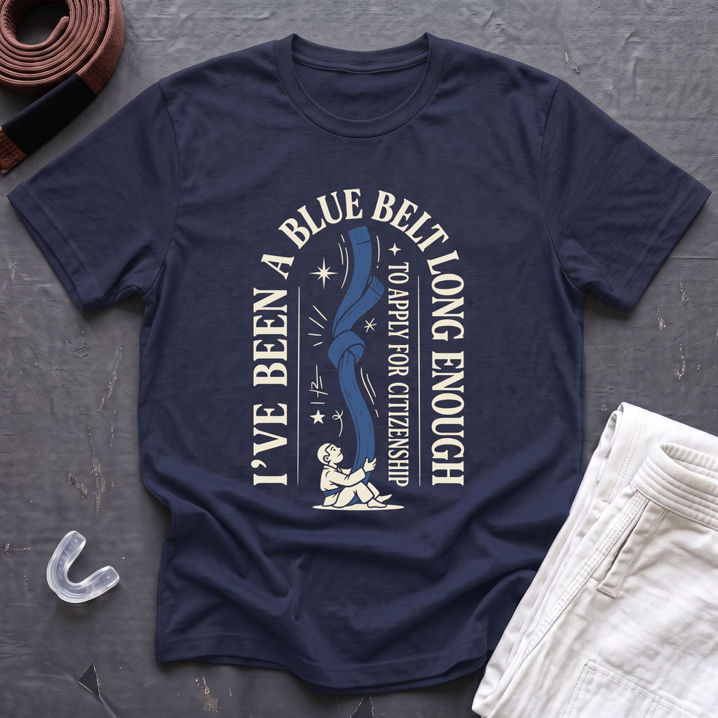 Blue Belt For Long Enough T-Shirt