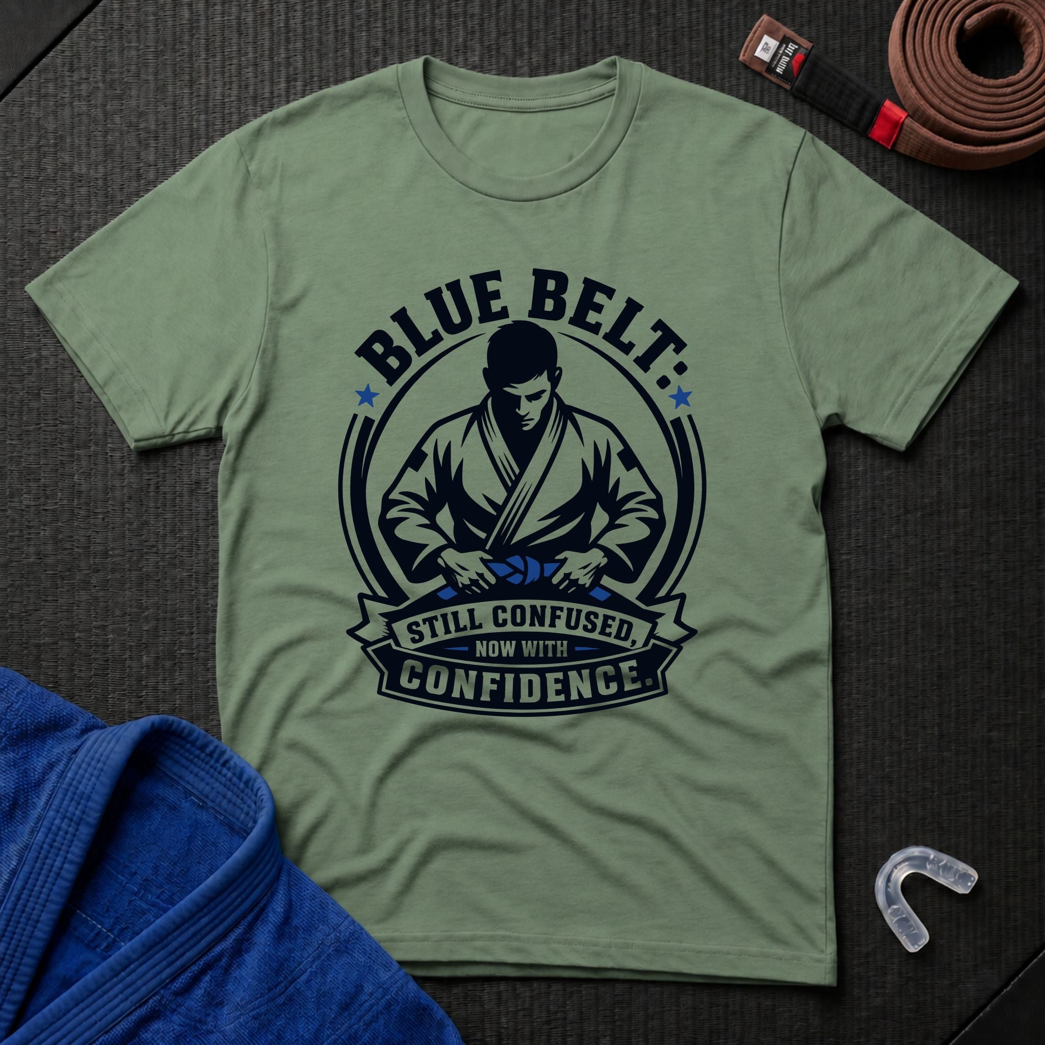 Confused Blue Belt T-Shirt